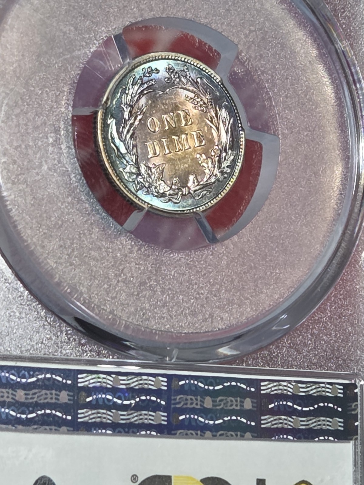 1916 10c Barber Dime PCGS AU58 Toned