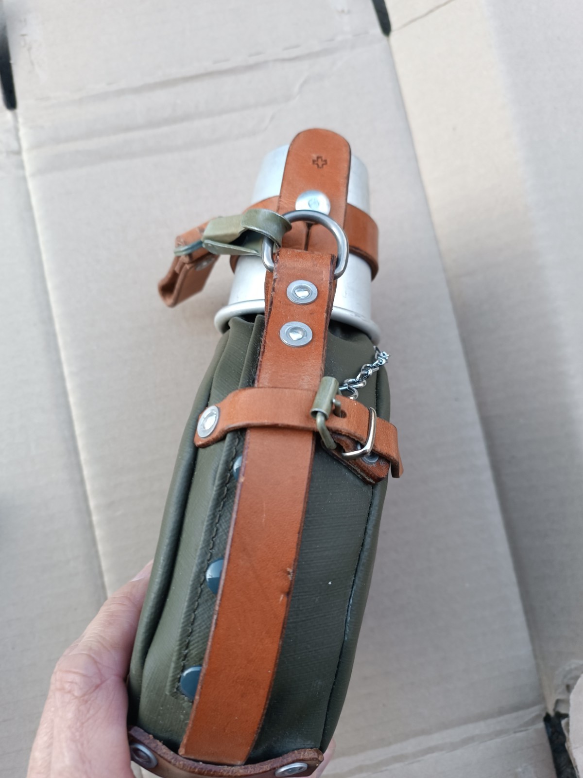 Original Swiss Medic WATER BOTTLE Canteen Flask aluminum 1972