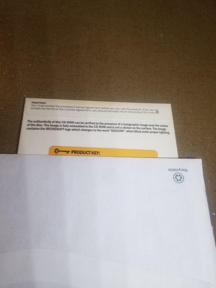 Windows 98 Upgrade CD w/ Product Code