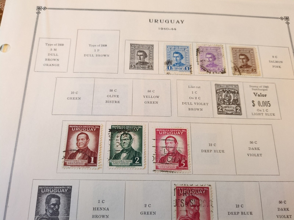 APC Z6436 Upper Volta Uraguay Scott internation pages and 260 stamps