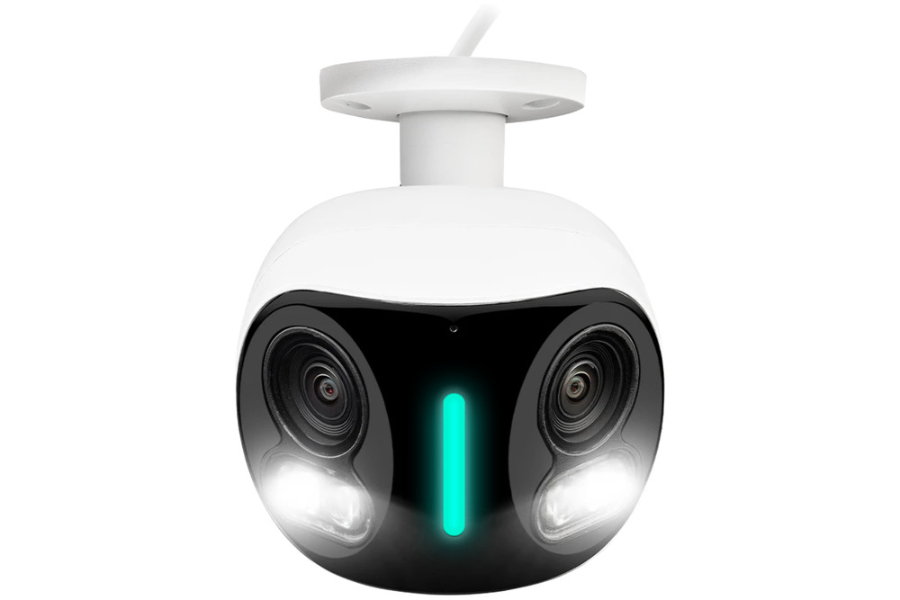 Lorex H20 4K IP Wired Dual Lens Security Camera with Smart Security Lighting