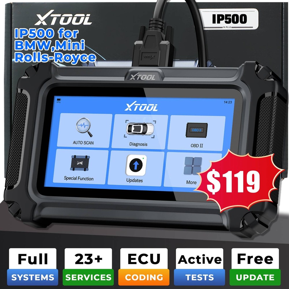 XTOOL IP500 for BMW All System Bidirectional OBD2 Scanner Diagnostic Tool Coding