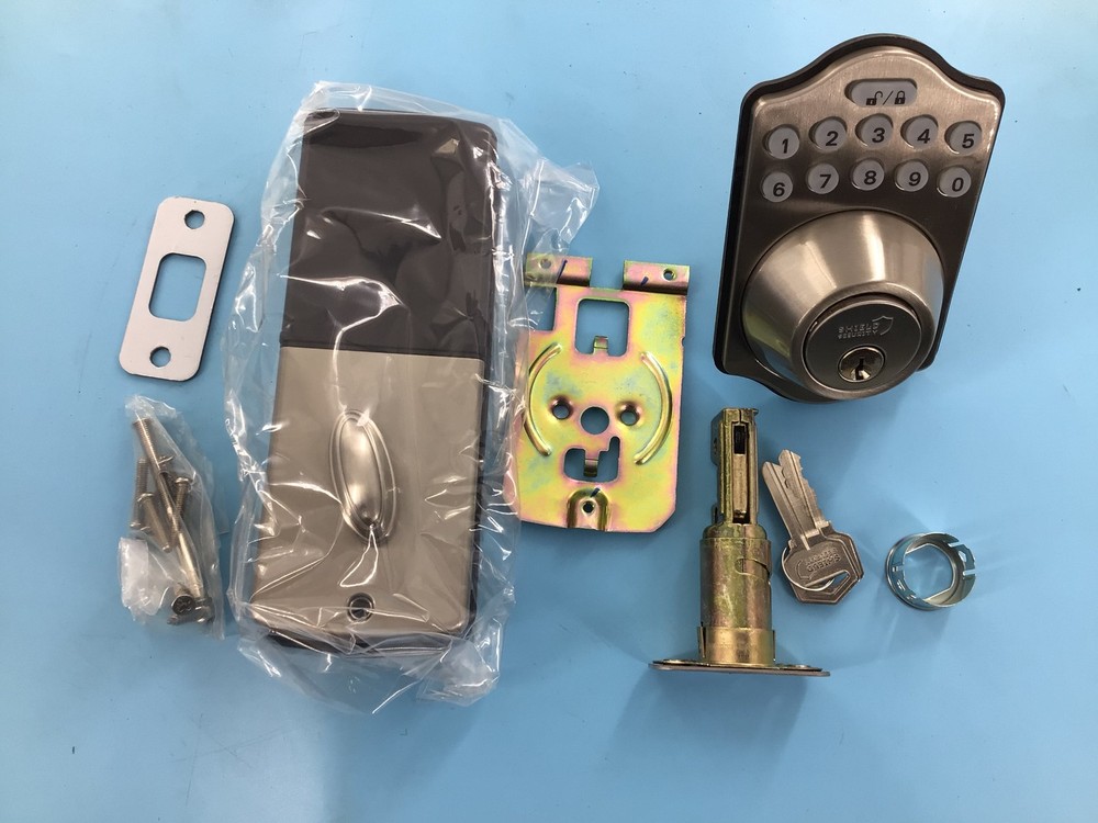 Shield Security® 131359 Electronic KeyPad Deadbolt Lock Satin Nickel