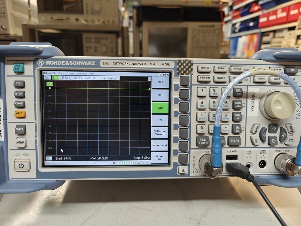 Rohde & Schwarz ZVL6, Vector Network Analyzer, 9 kHz - 6 GHz #