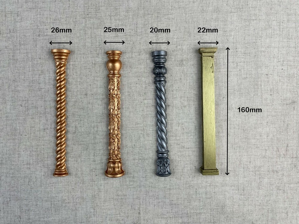Silicone mold Half Column Miniature architectural column 1/12 scale Accessories