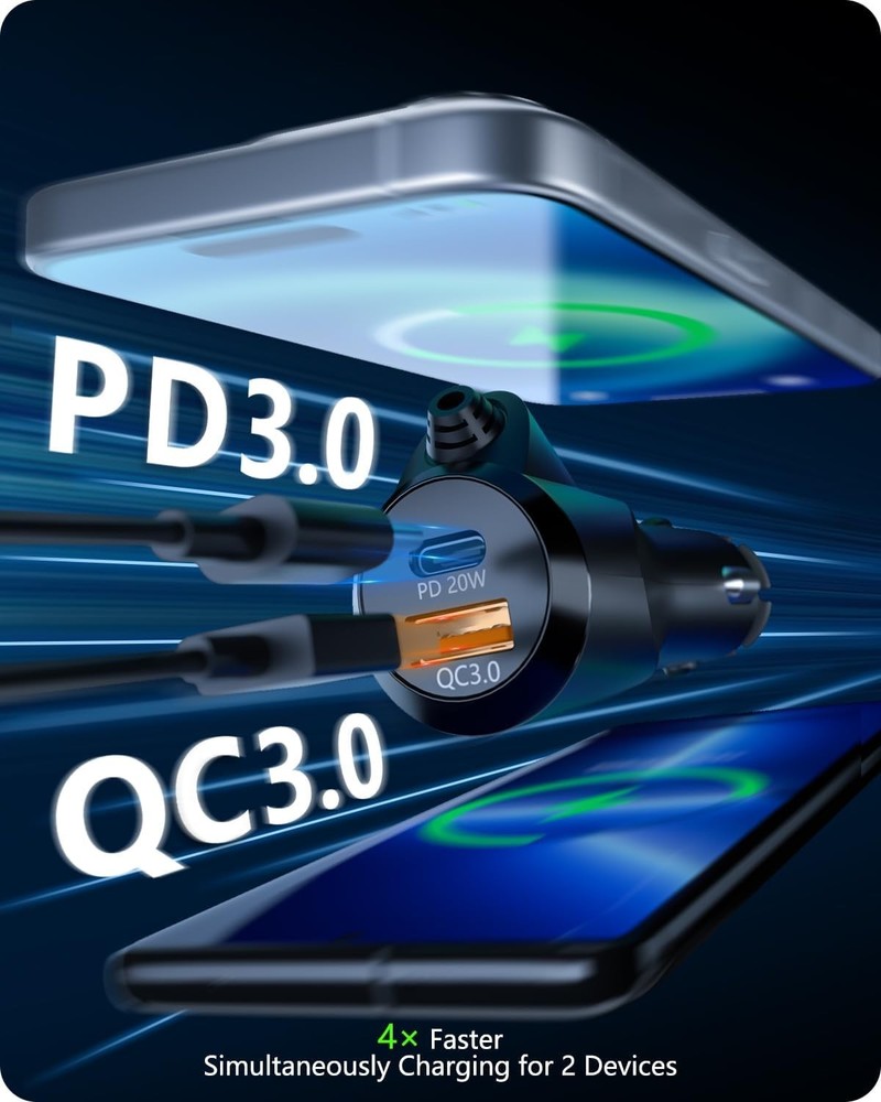 Advanced Bluetooth 5.3 FM Transmitter with Dual USB Charger & Noise Cancellation