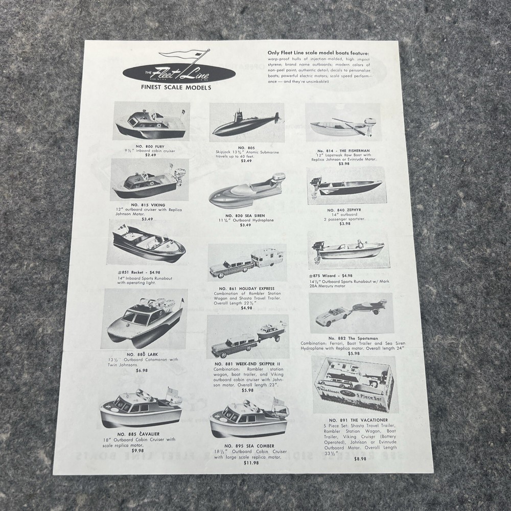 Vintage Fleet Line Finest Scale Models Catalog Original