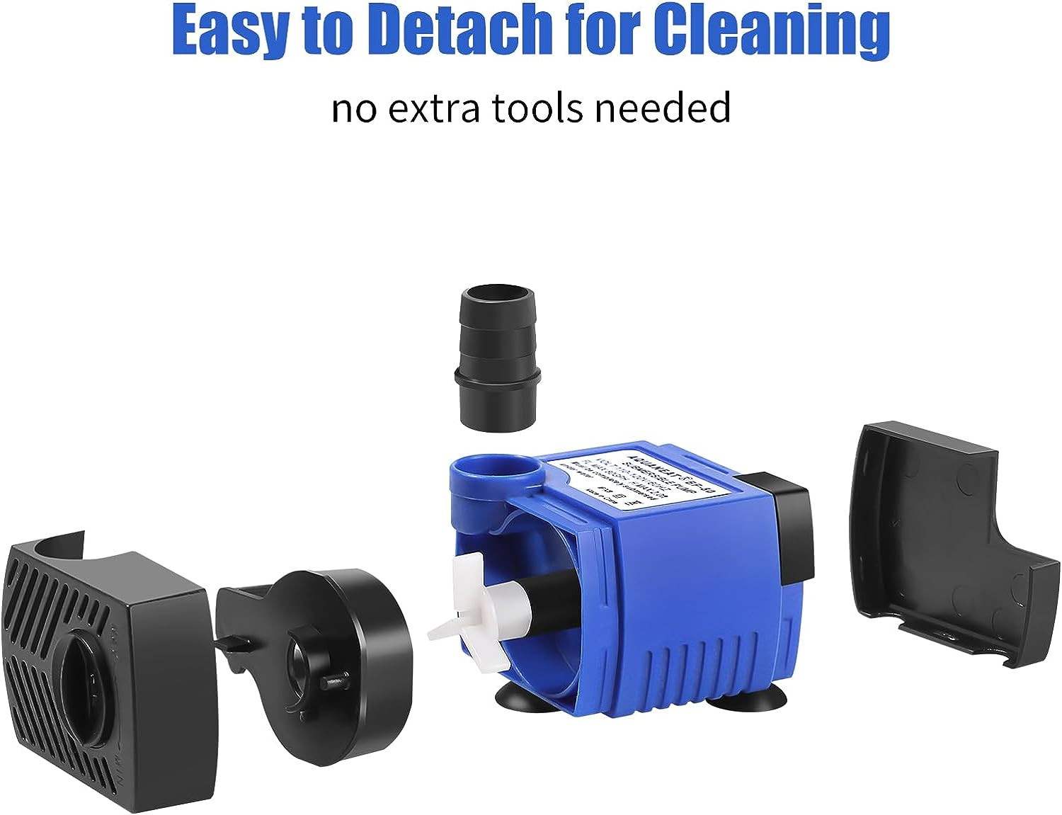 Small Fountain Pump, 80 GPH Mini Submersible Water Pump with 3.3 Ft Tubing, for