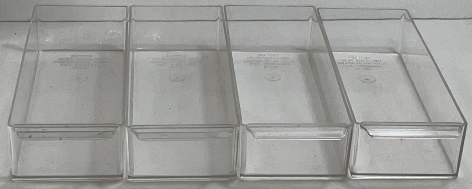 EXCELLENT 4 AKRO-MILS 20-445 Plastic Clear Acrylic Drawers Replacements