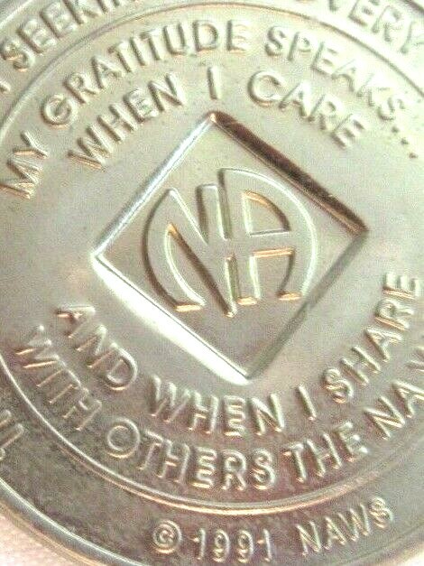 Narcotics Anonymous Medallion 5 year Bronze NA Chip Token Clean