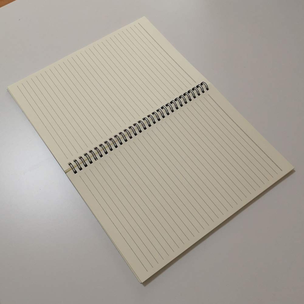 Spiral Notebook/Spiral Journal Lined, B5 Hard Kraft Cover Wirebound Notebook ...