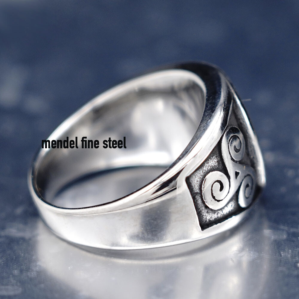 MENDEL Mens Celtic Irish Triskele Knot Symbol Ring Size 7 8 9 10 11 12 13 14 15