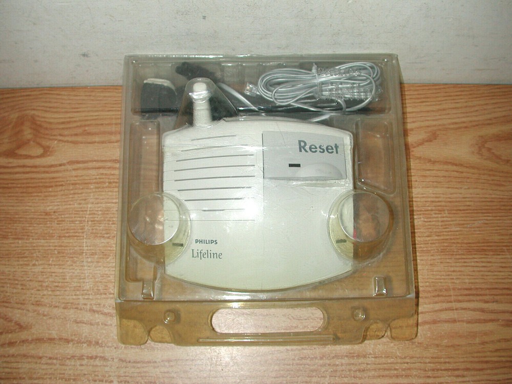 PHILIPS LIFELINE COMMUNICATOR UNIT 6800XT EMERGENCY ALERT SYSTEM W/ ACCESSORIES