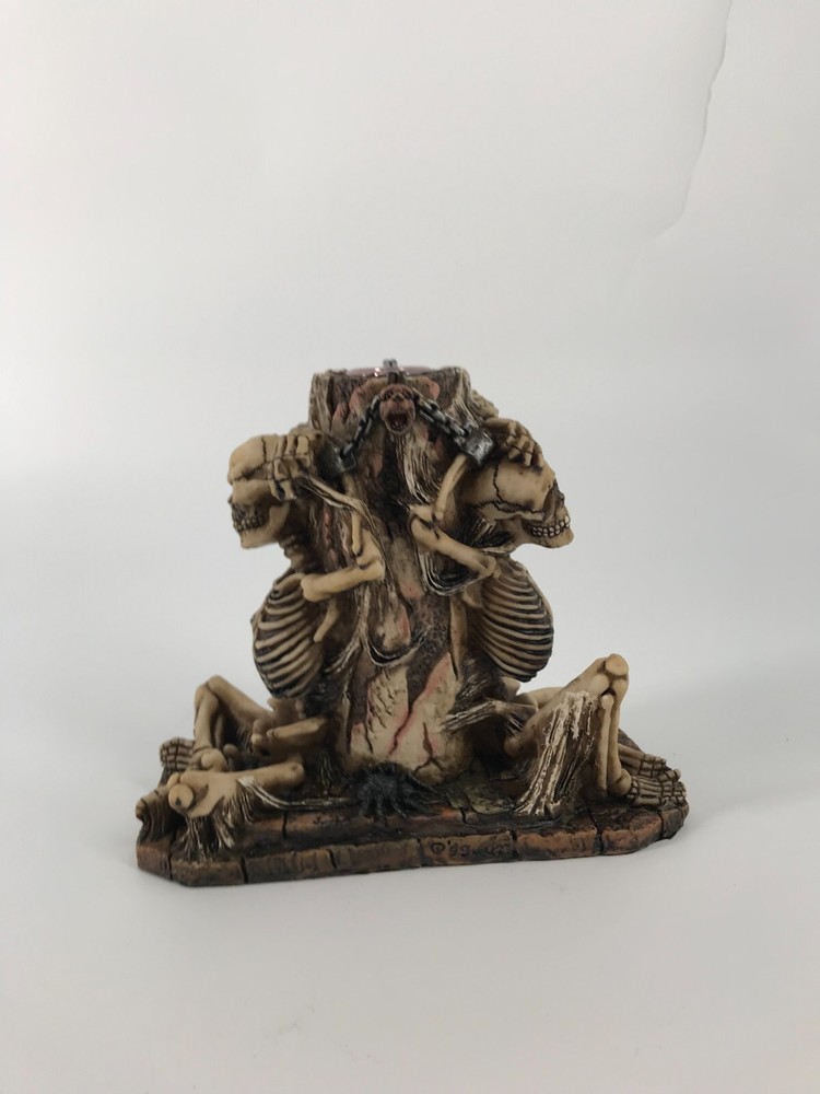 Chained Skeletons Taper Candle Holder