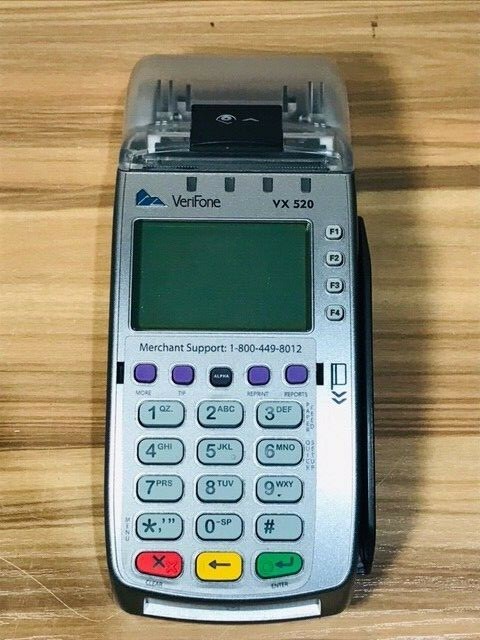 VERIFONE VX520 KEYPAD TERMINAL W/ACCESSORIES--TESTED(READ THE FULL DESCRIPTION)