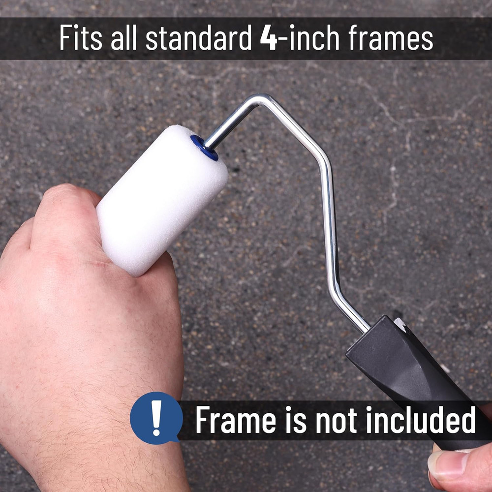 30Pcs Foam Paint Roller Covers 4 Inch High Density Mini Foam Roller Paint Roller