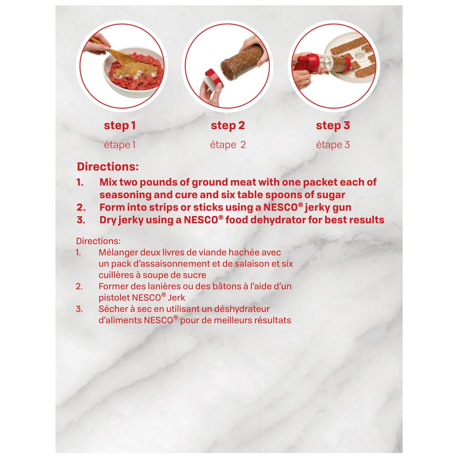 Jerky Spice Works 3 Pack - Sweet Hardwood Flavor Beef Jerky Seasoning By Nesco