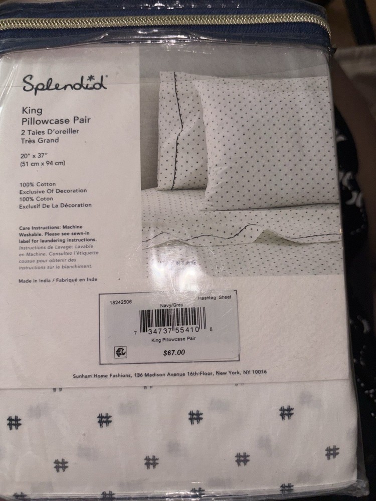 Splendid King Pillowcase Pair-Hashtags