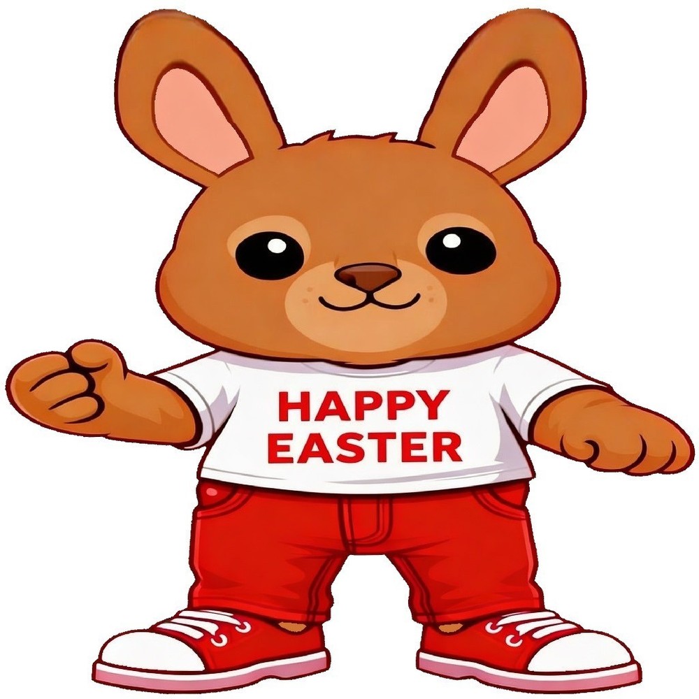 30 Custom Happy Easter Rabbit Personalized Address Labels