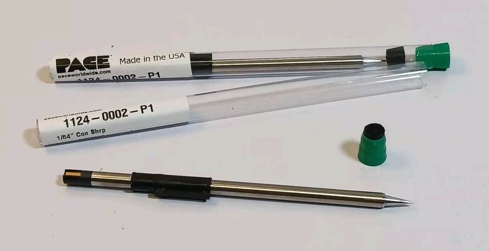 PACE 1124-0002-P1 Conical Sharp Solder Tip 1/64" 2 PACK! Microwave