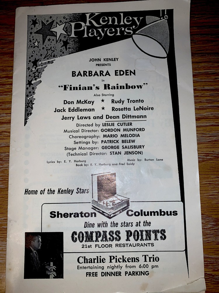 Kenly Players “Finion’s Rainbow” Barbara Eden  Program
