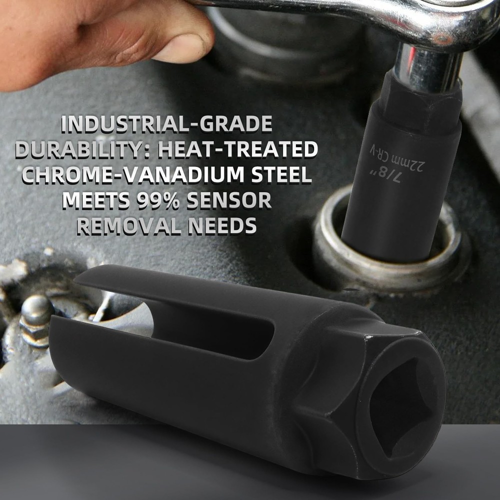 Oxygen Sensor Socket, 7/8” (22mm) O2 Removal Tool 1/2-7/8, One Pcs