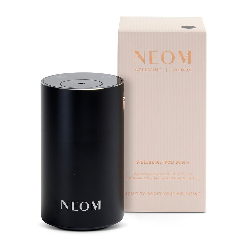 NEOM Wellbeing Pod Mini+ Essential Oil Diffuser, Black I Waterless and Wirele...
