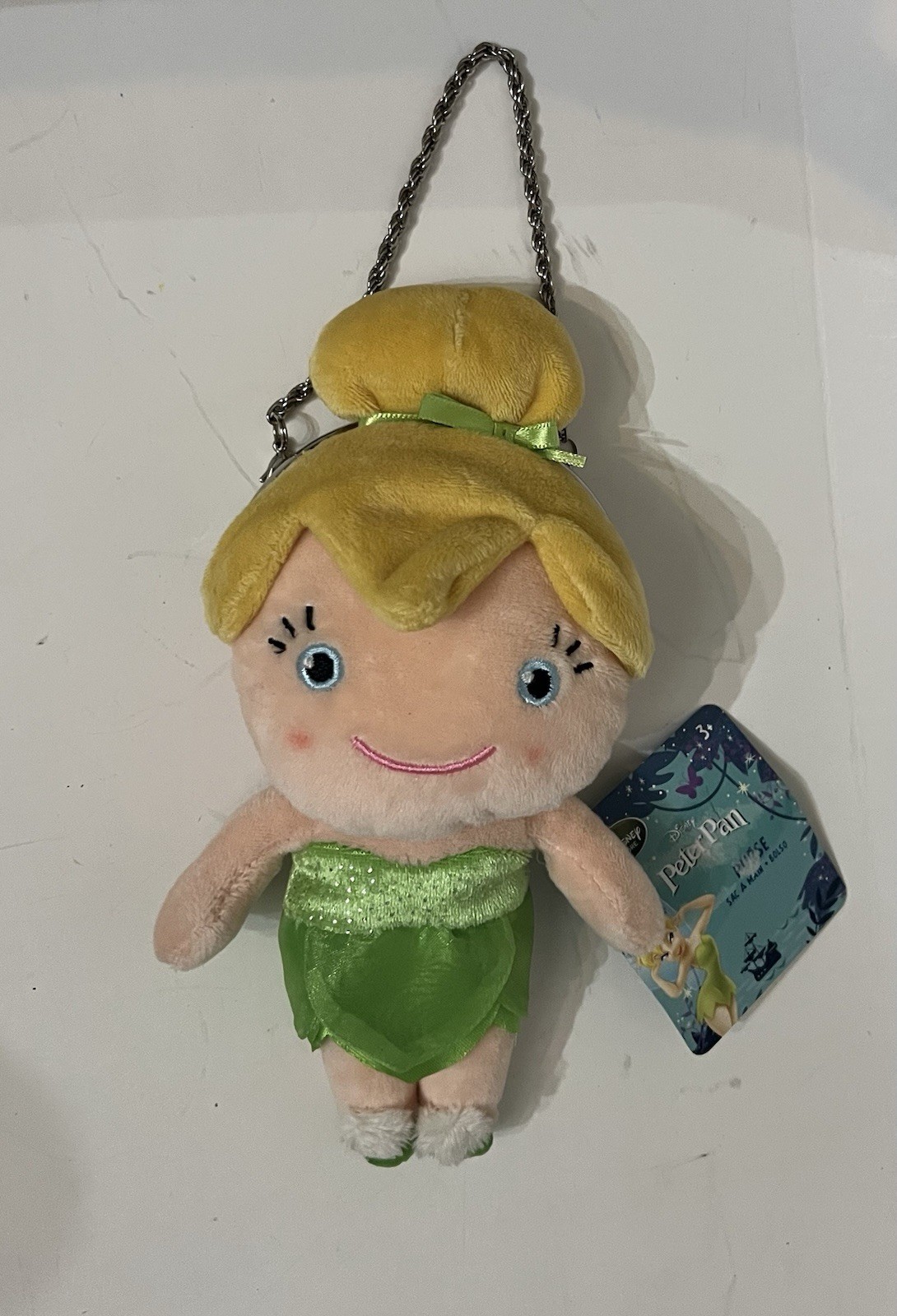 Tinkerbell Coin Purse Plush Kiss Lock Disney