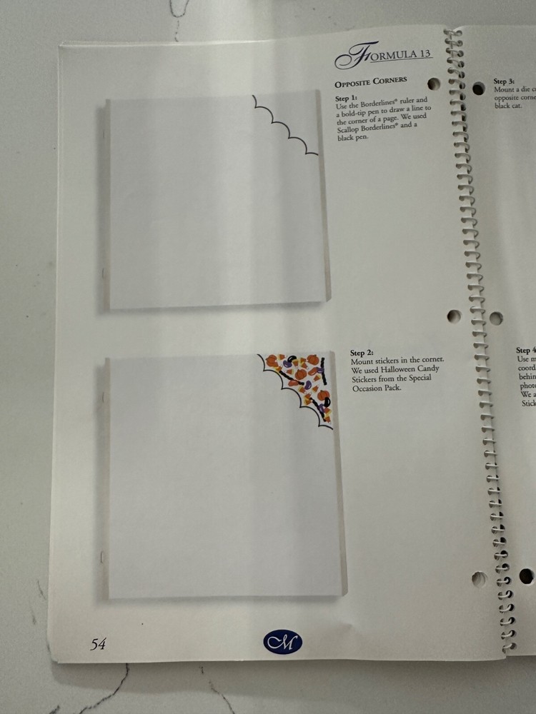 Creative Memories Collection/Fast Formulas/15 Page Layout Methods/1998 Spiral Bk