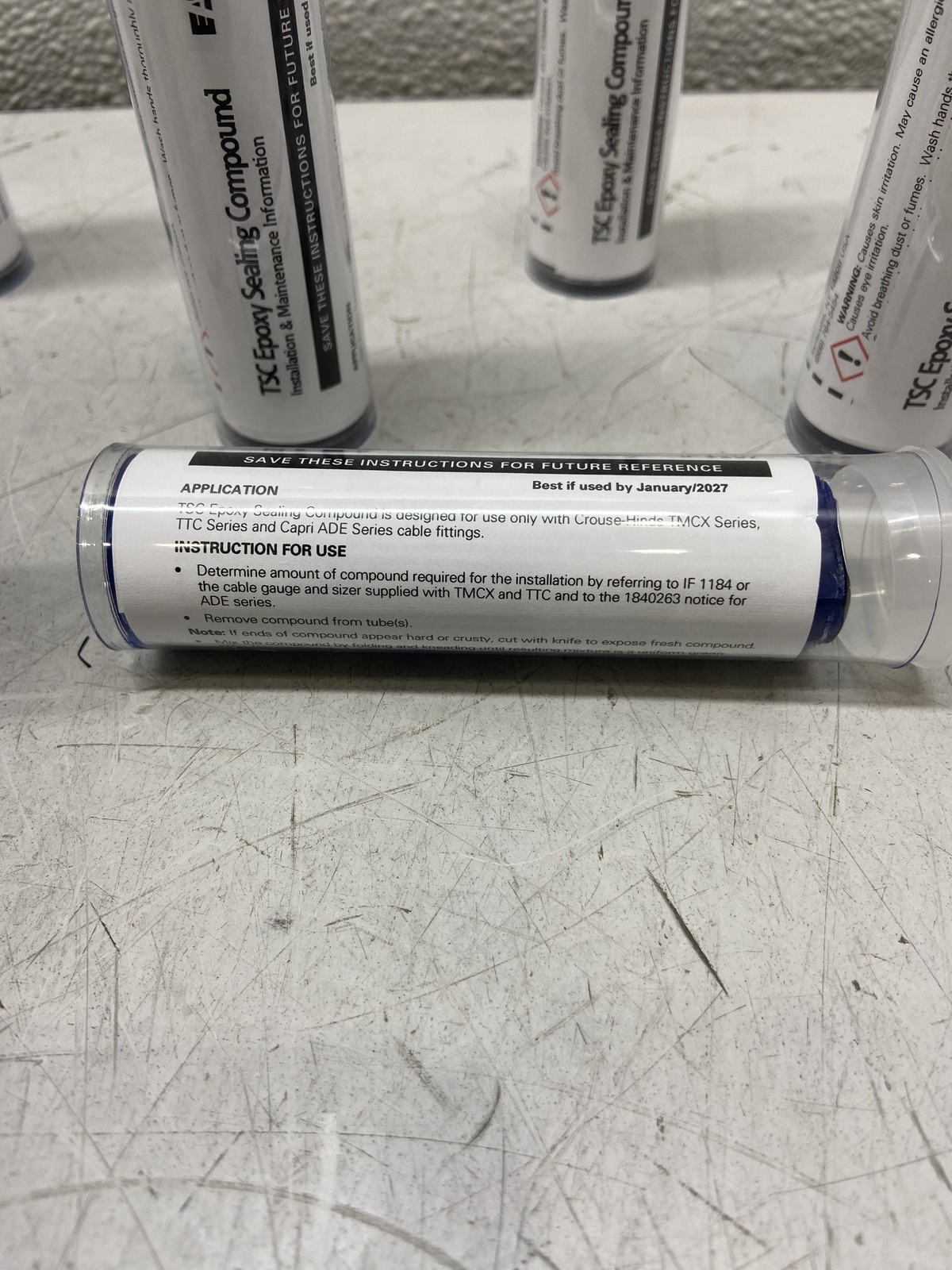 Crouse Hinds TSC1 Fittings (12) 2 Oz Tube Epoxy Seal Compound A6121461