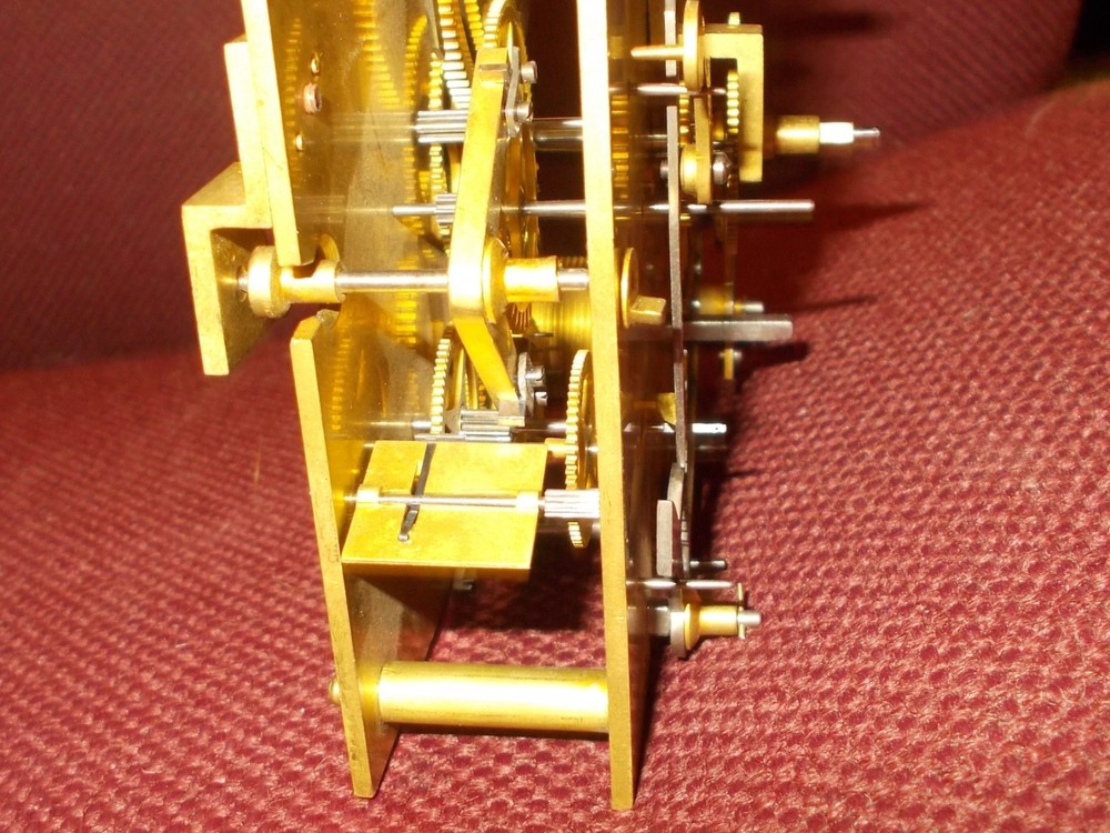 ANTIQUE LENZKIRCH VIENNA WEIGHT DRIVEN SECOND BIT WALL CLOCK MOVEMENT