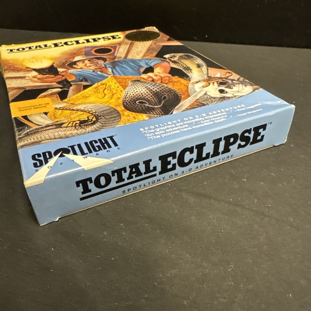 Spotlight Software Total Eclipse for Commodore 64/128 Used 1988 - Original Box