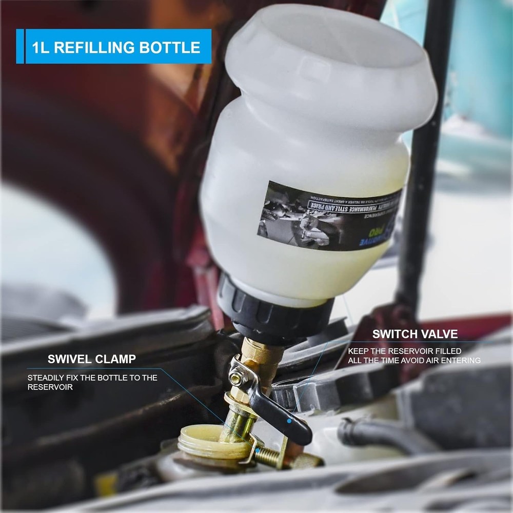 Hands-Free 2L Pneumatic Brake Bleeder - Auto Fluid Extractor Tool