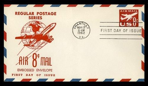 UC36 8c JET ENVELOPE FDC - CASCADE