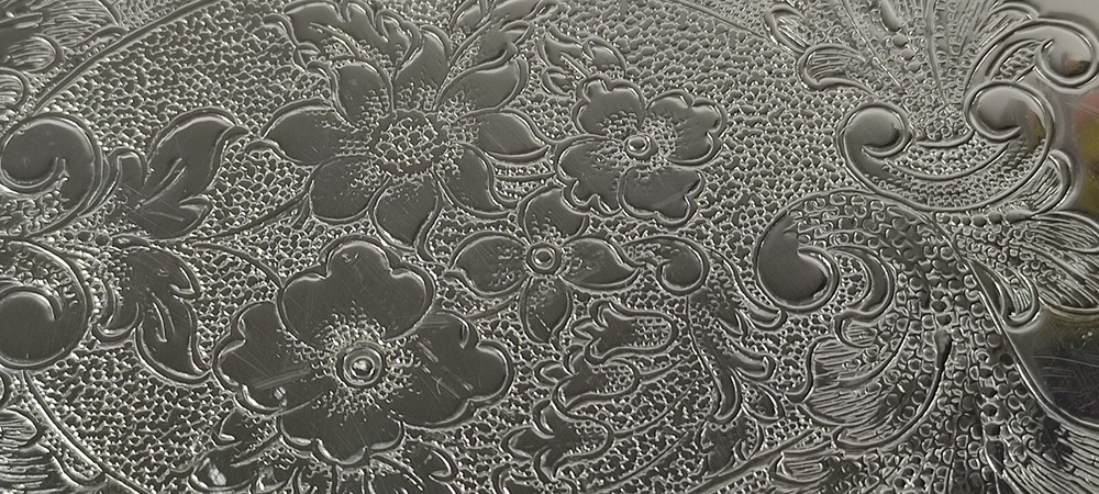 Antique Sheffield Silver Plated Serving Tray Seashell Scrolls Rococo No Monogram