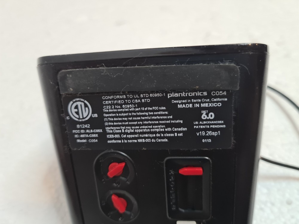 Plantronics C054 Wireless Headset Charging Base only- NO Power Adapter