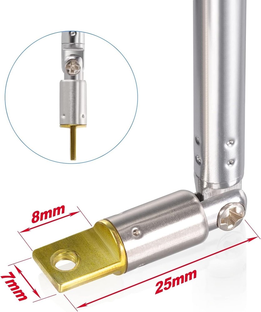 Durable Stainless Steel & Brass 65cm Telescopic Antenna – 2-Pack Replacement Set