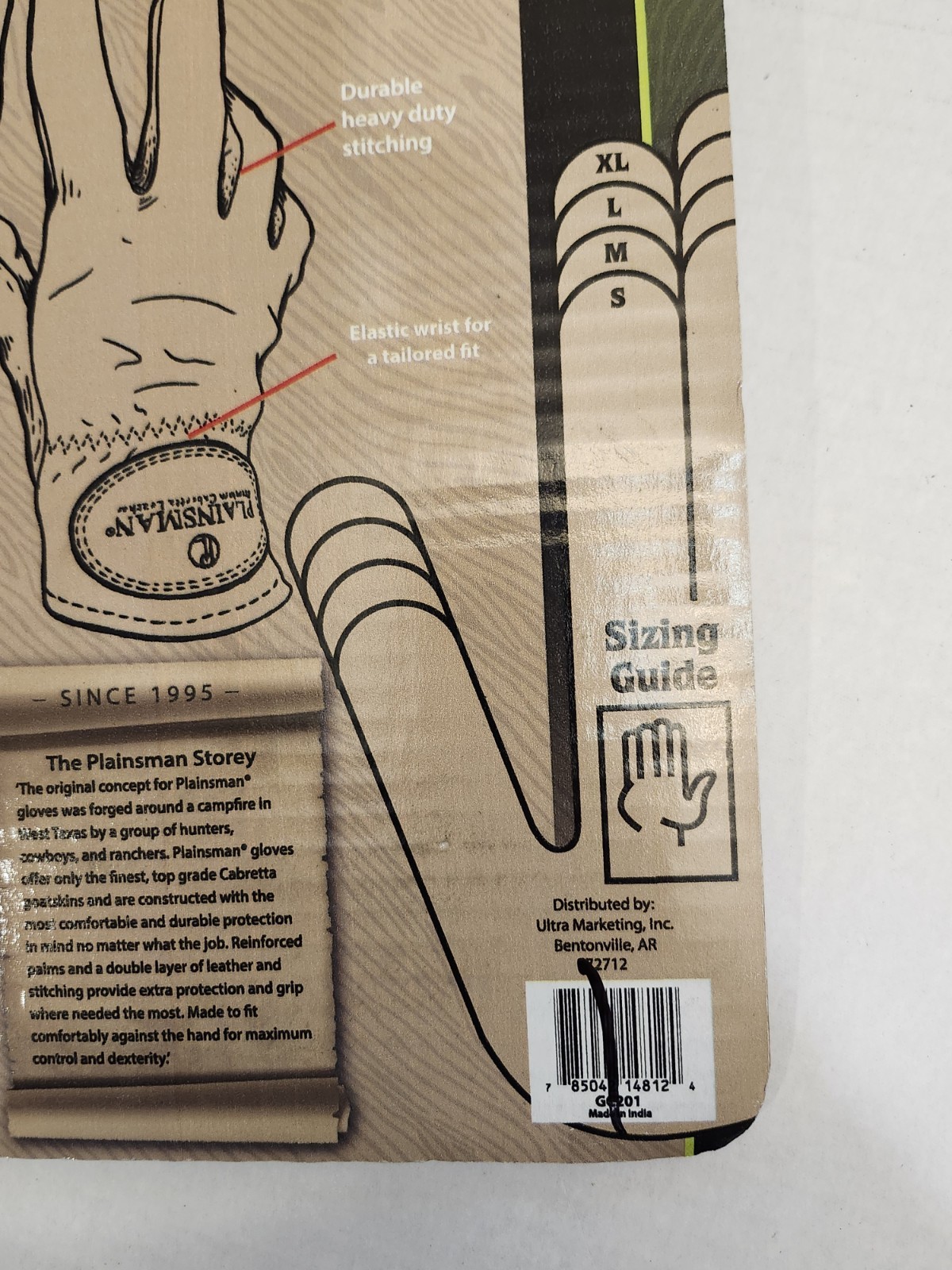 Plainsman Premium Cabretta Yellow Leather Gloves, 2 Pair Pack S SMALL