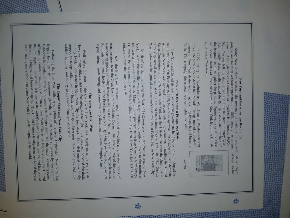 New York History 21 Clean Album Pages For Stamps/Covers Mystic Co. 2020 New