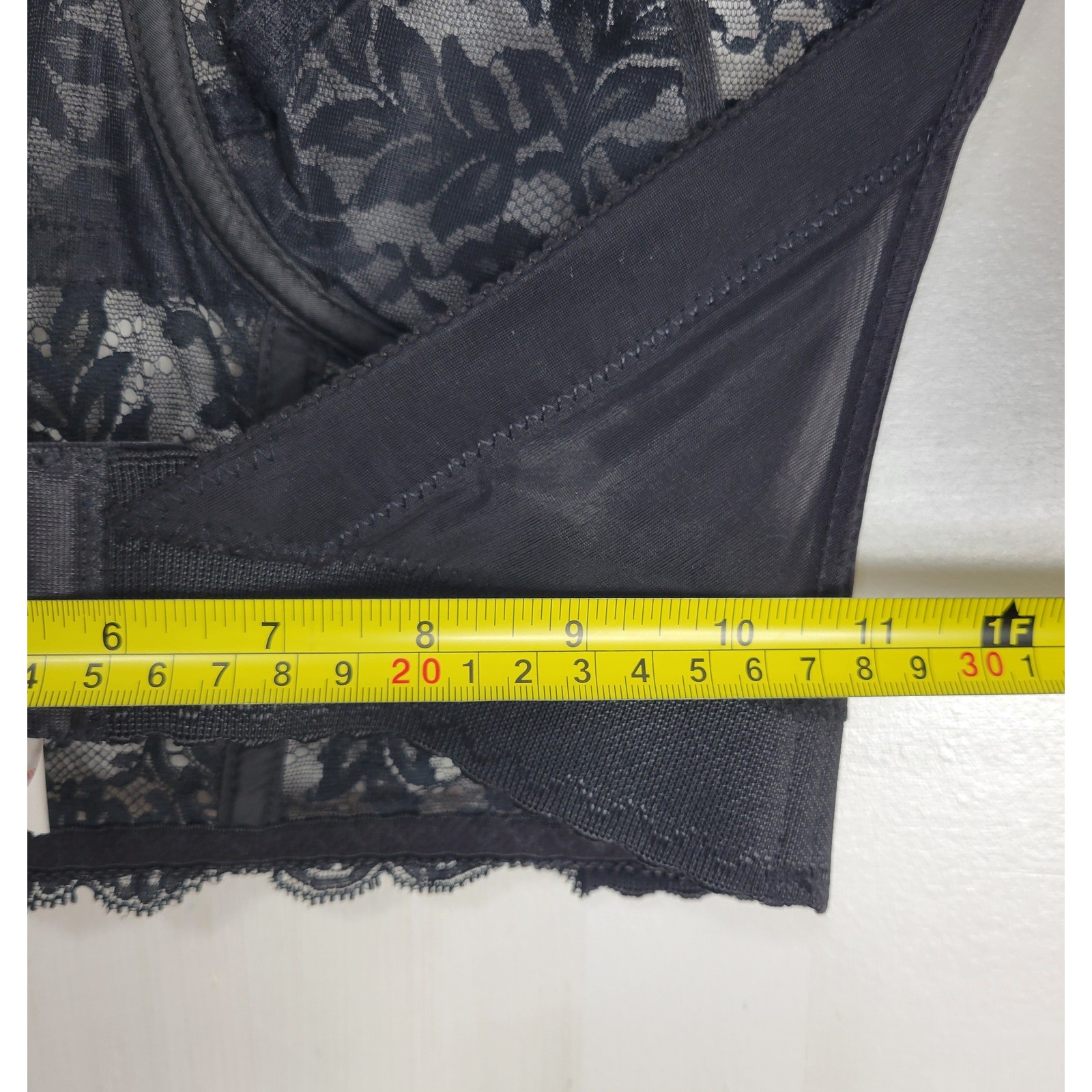 VTG Smoothie Fleur de Lace Strapless Bustier Corset Top Women 36C Black Festival