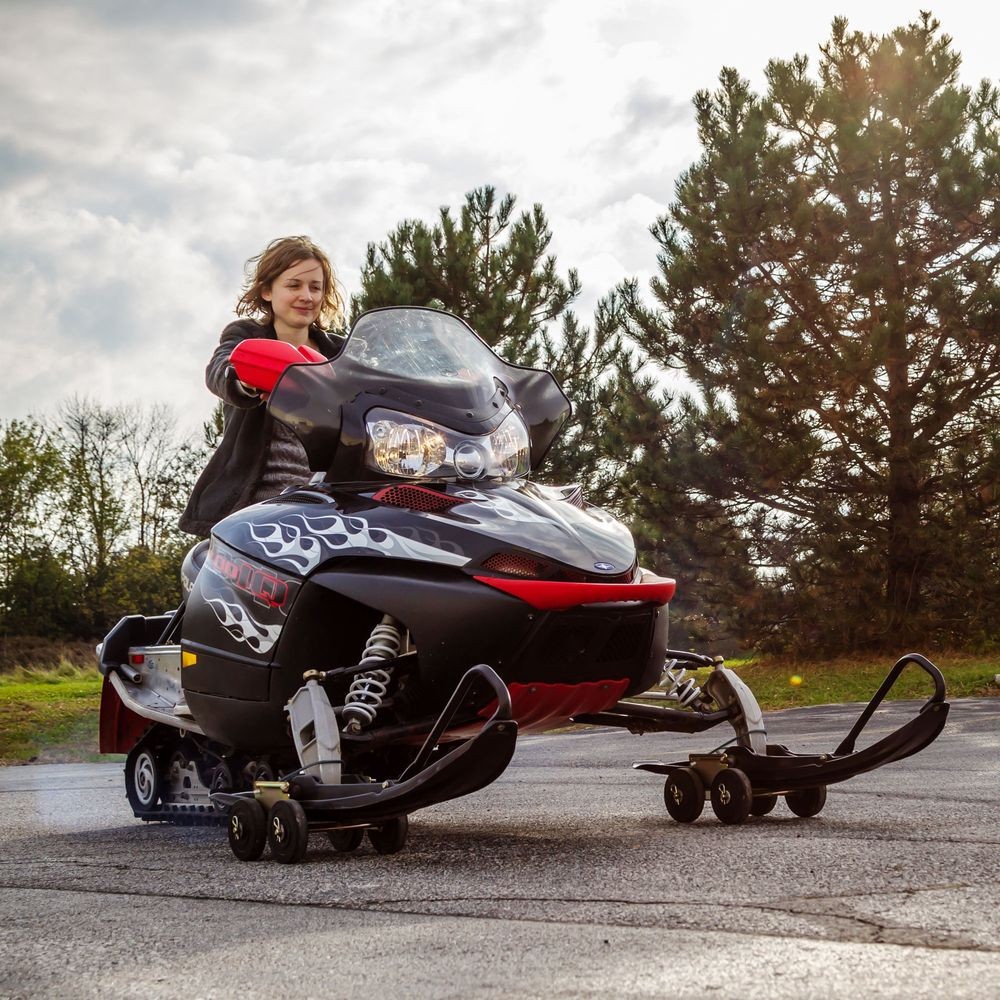 Black Ice Drivable Snowmobile Dolly