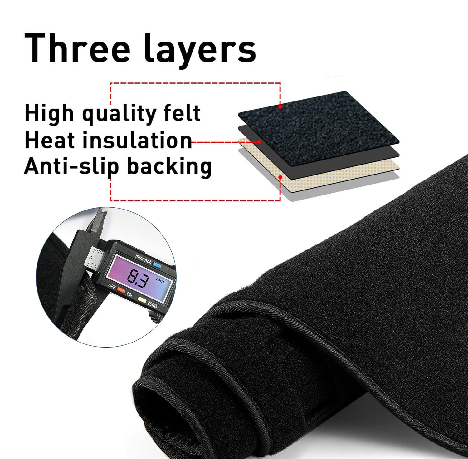 For 2007-2013 Chevy Silverado GMC Sierra Cab Dashboard Cover Dash Mat Pad Black