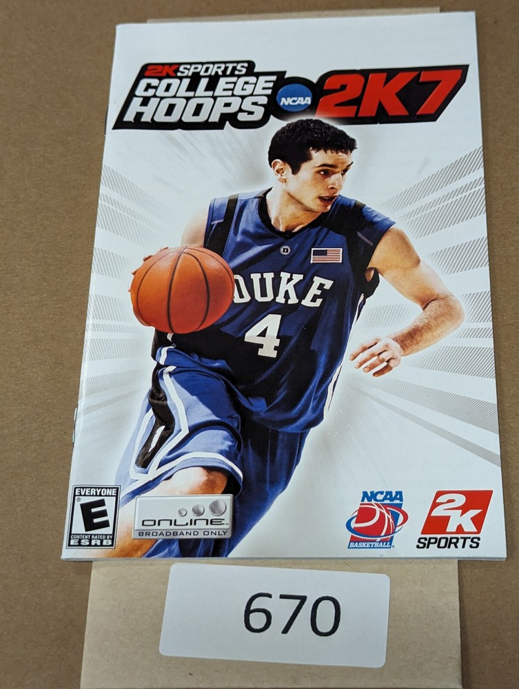 College Hoops 2K7 - PS2 - Manual Only **NO GAME!
