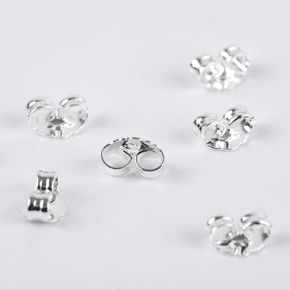NEW 30PCS 925 Sterling Silver Earring Back Replacements Secure Lock for Studs