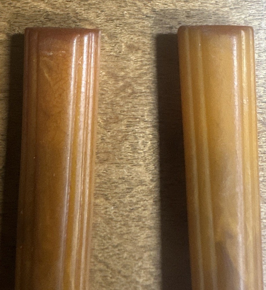 Vintage Bakelite Spoon & Spreader Butterscotch Flatware Silverware Stainless