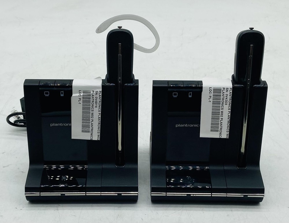 2x PLANTRONICS W02 DECT WIRELESS HEADSET SYSTEMS