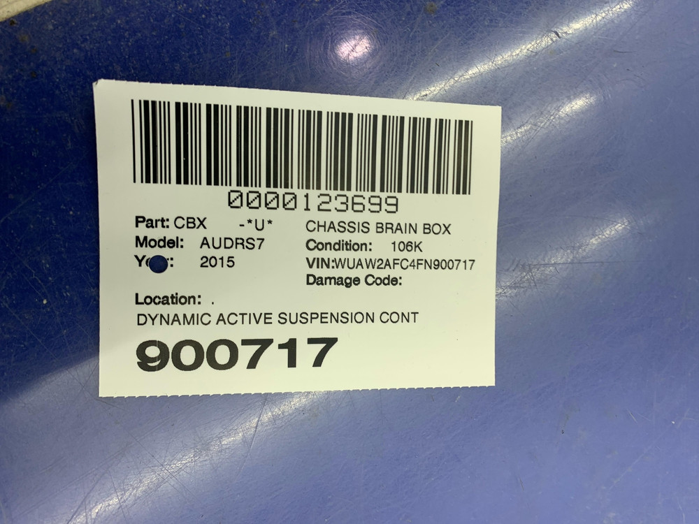 2014-2018 AUDI RS7 OEM DYNAMIC ACTIVE SUSPENSION CONTROL MODULE 4G0907376