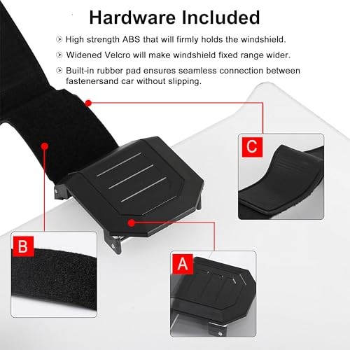 UTV Windshield Adjustable Mounting Clamp Kit Windshield Fixed Clamps Straps