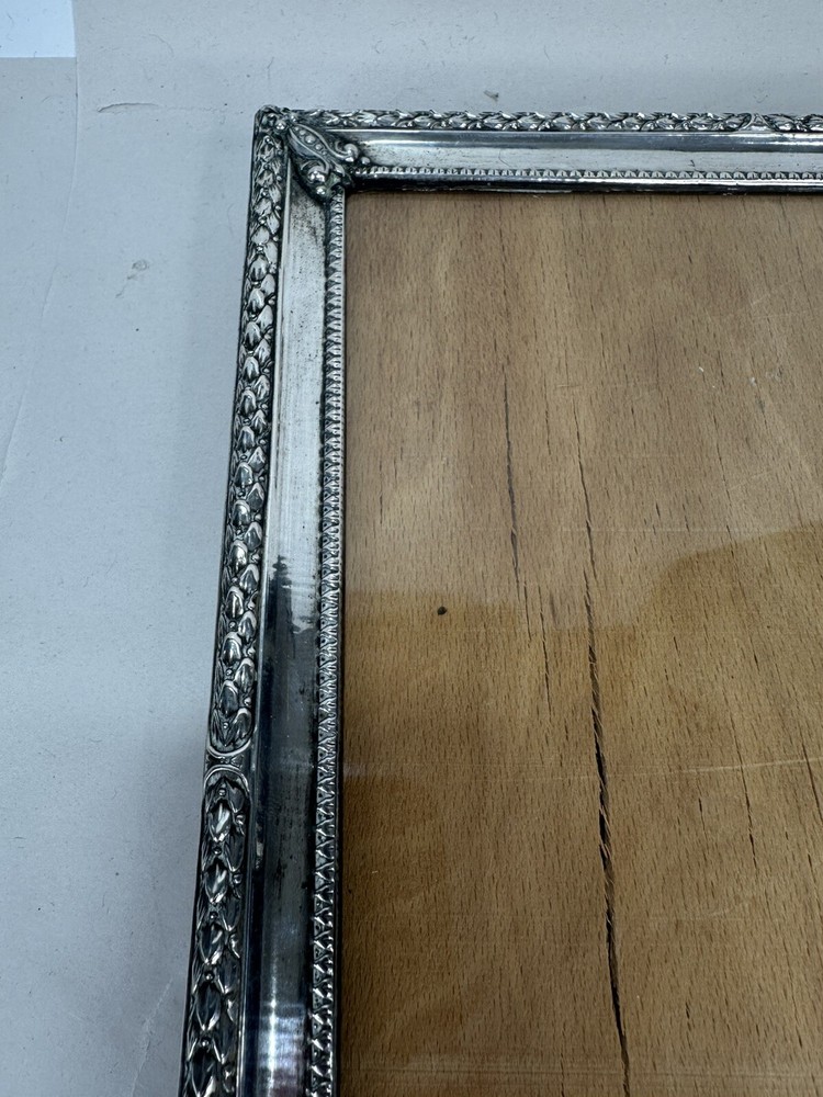 Antique 800 Silver Large Picture Frame