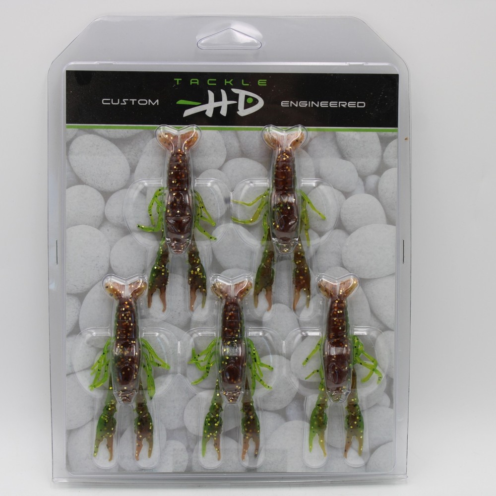 Tackle HD Hi-Def Craw Kiwi 3.75 Inch Crawfish Soft Baits 5 Pack